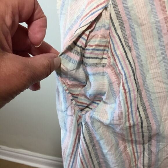 NWT Allison New York Smocked stripe Dress Sz XS - Picture 5 of 13